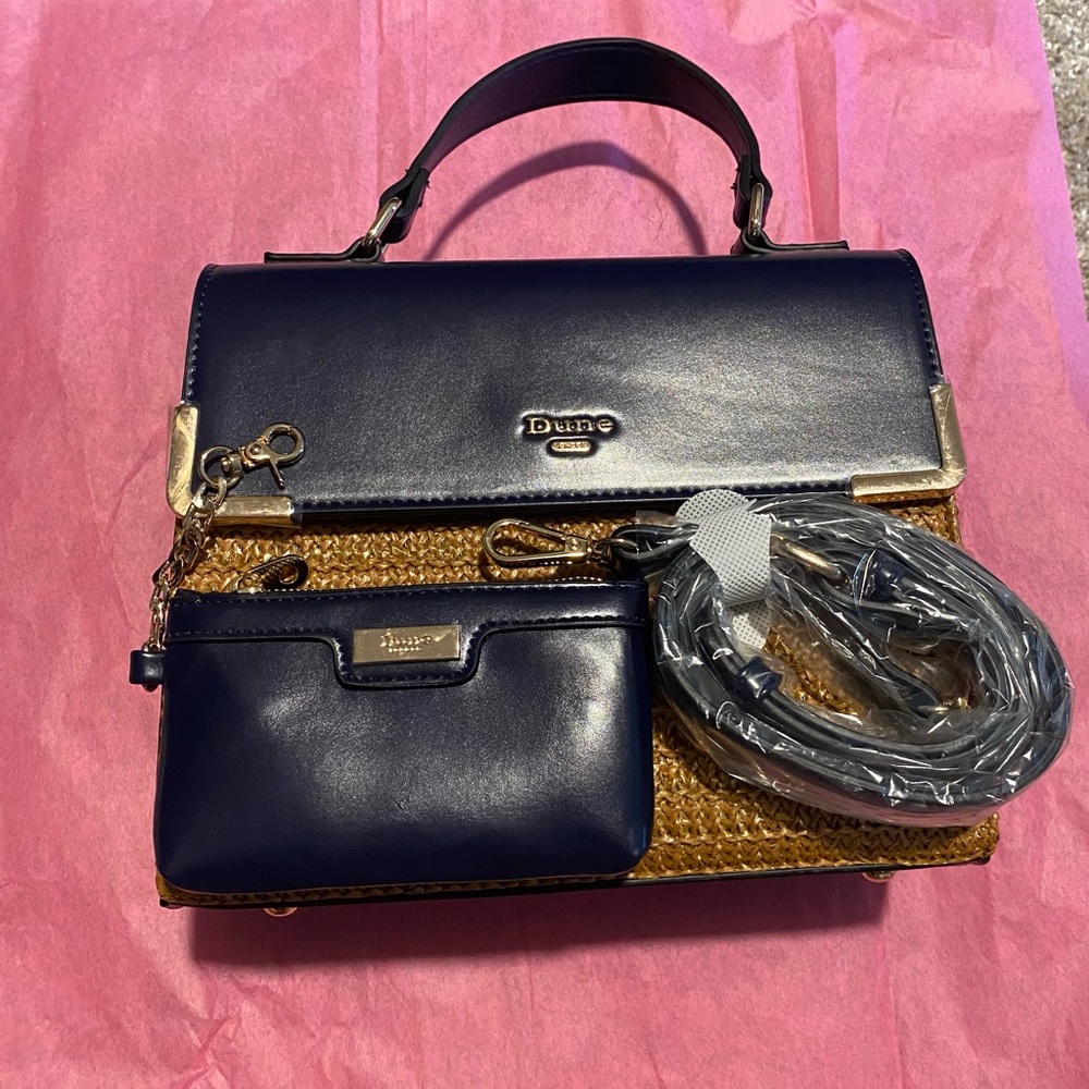 Dune London Navy and Tan Satchel - Picture 4 of 5